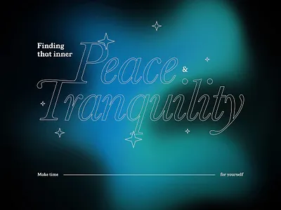 Finding That Inner Peace & Tranquility design graphic design peace peace tranquility procreate tranquility type typography vector