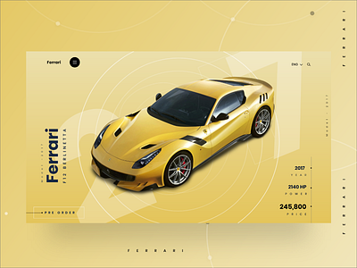 Ferrari F12 Berlinetta - Website Design auto automobile cars clean design drive f12 ferrari ferrari f12 ferrari berlinetta landing page minimal sportscars supercar ui ux vehicle webdesign website