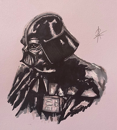 Darth Vader Drawing alittlesketchy art darthvader drawing markers starwars