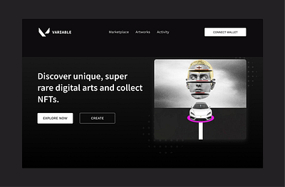 NFT Variable market place design landing page nft ui ui ux ui design uidesign user interface ux
