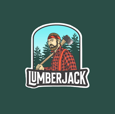 Lumberjack branding clothing custom design graphic design illustration logo lumber lumberjack people typeface typography ui vector