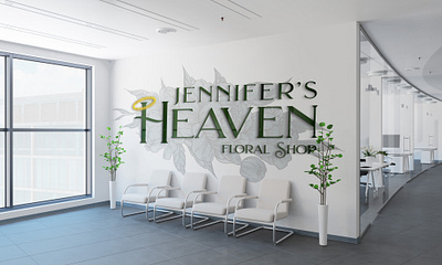 Jennifer's Heaven Floral Shop branding design graphic design illustration logo typography vector