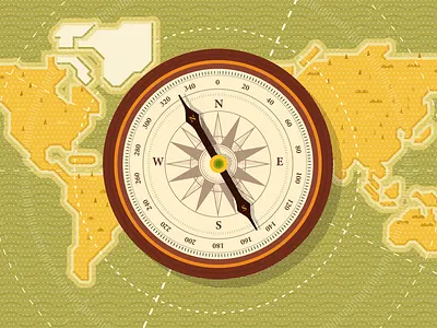 Compas aftereffects animación animation compass design illustration illustrator inktober map mapa word
