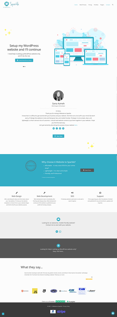 A Website to Sparkle design ui web design web development webdesign wordpress