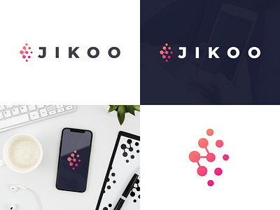 JIKOO LOGO DESIGN branding connect connect design connect icon connect internet logo connect logo connect logo design connect logos connect people design logo graphic design jikoo jikoo logo link logo logo logo design modern connect logo modern logo rakibul62 vector logo