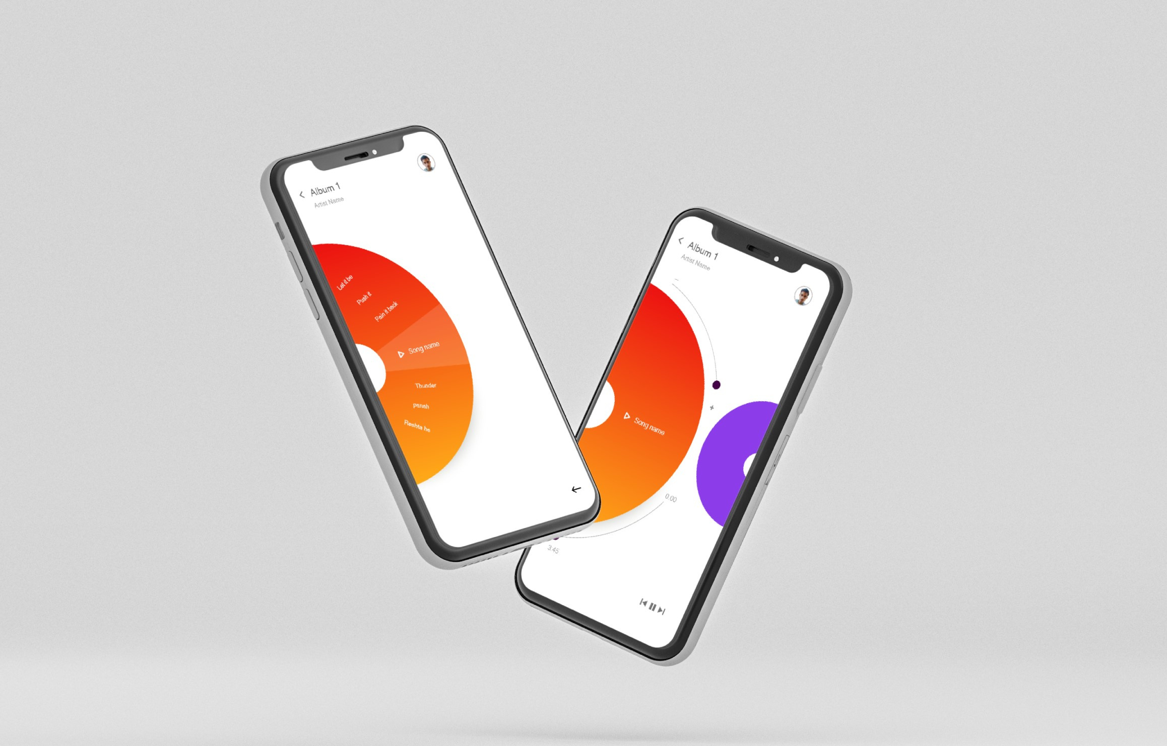 Example of Music Player App Desing