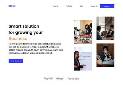 Landing page for a creative agency digital agency digital services landing page uidesign website