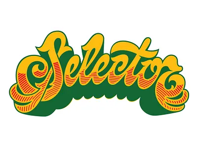 Selector 2021 Logo dancehall design dub hand drawn jamaica lettering music pan african reggae tricolor type typography vector