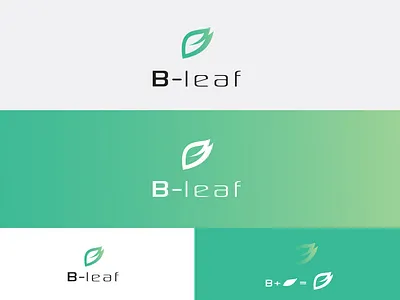 B-leaf logo brand identy graphic design logo logo design