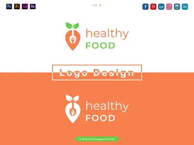 HEALTHY FOOD LOGO DESIGN branding graphic design logo logodesign