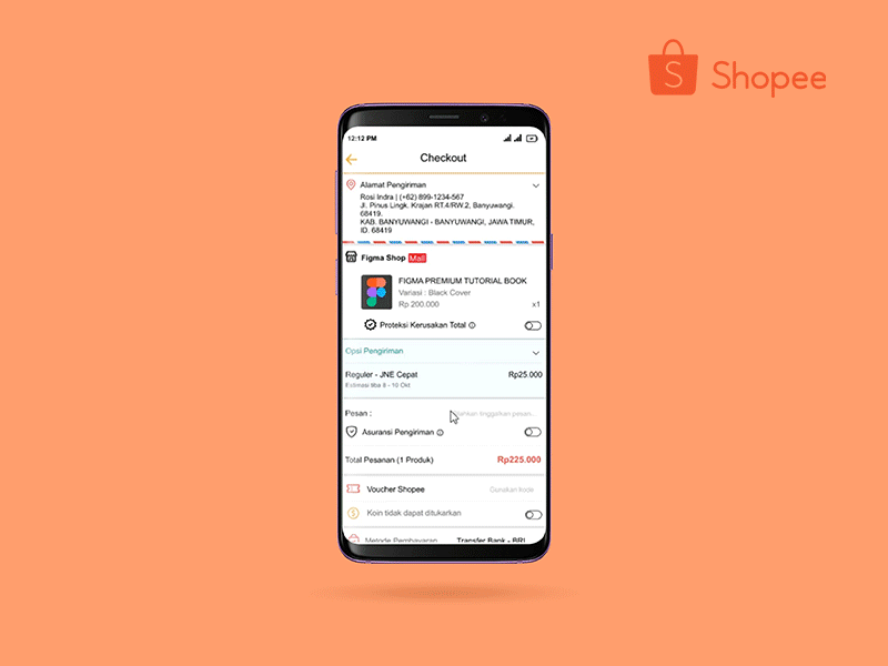 Shopee Checkout Feature 3d animation app branding design graphic design icon illustration logo motion graphics ui