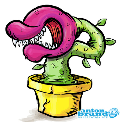 Feed me Seymour cartoon character design humour illustration