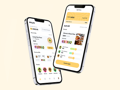 Billspllit application bill splitting clean design concept design dribbble best shot food app minimal design mobile app mobile app design mobile design mobile ui pay bill payment popular design popular shot product design split bill ui design ui ux concept ui ux design