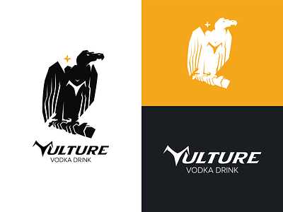 Vulture Vodka Identity Concept alcohol packaging beverage bird branding condor identity logo design mascot design mascot logo nature vodka vulture wild