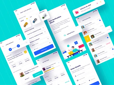 Cruz Truck Booking App Ui Kit app design booking branding cargo danish delivery design system finance illustration playful redesign transport travel truck truck booking ui design ui elements ui kit ui ux web app