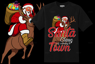 SANTA CLAUS IS COMING TO TOWN TSHIRT DESIGNS christmas christmastree graphi design graphic tshirts santa claus tshirts design typography tshirt vintage tshirt