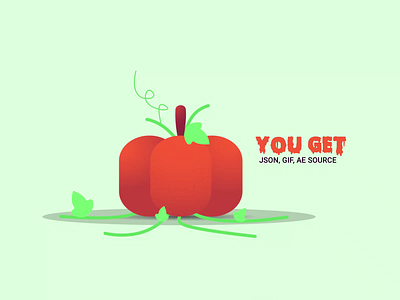 Spooky Pumpkin | SVG Animation | 2d animation asim character das halloween illustration json motion graphics pumpkin scary spooky svg