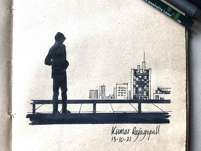 Inktober2021- Roof 2021 artwork boy building design drawing handdrawing illustration ink inktober inktober2021 inktober2021roof kumarr landscape pen penandink roof sketch stroke top