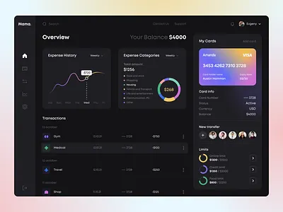 Finance dashboard bank banking dashboard credit card dashboad finance app finance dashboard interface payment dashboard ui user interface ux wallet app wallet dashboard web