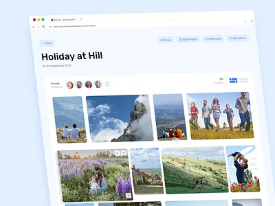 Poto - Photo Online Storage album album grid blue clean cloud photo cloud photos cloud storage design gallery google photos online album online gallery online photos photo photo storage photos