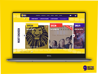 SeeTheShows application colorful desktop app dynamic ui ui app ui application uiux user interface uxui web design webdesign