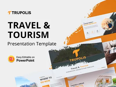 Trupolis – Travel & Tourism PowerPoint Presentation Template 3d animation business creative design graphic design illustration infographic logo motion graphics powerpoint powerpoint template presentation tourism travel ui