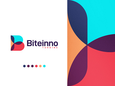 Biteinno Logo (Letter B + Wind Turbine Blade Symbol) b logo concept b logo design b logo mark best logo designer brand branding colorful logo company logo creative logo letter b logo logo logo design logotype moder logo monogram overlay logo symbol unique logo