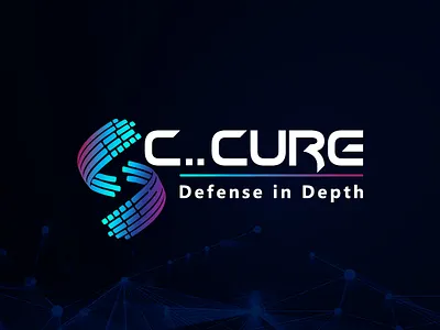 C CURE system branding data design identity illustration logo luxury brand security technology typo