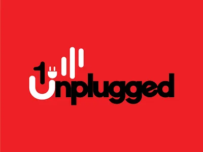 Unplugged Logo Design – Red version branding design graphic design illustration logo ui vector