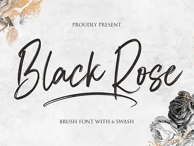 Black Rose branding design font icon illustration lettering logo typography ui vector