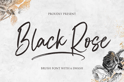 Black Rose branding design font icon illustration lettering logo typography ui vector