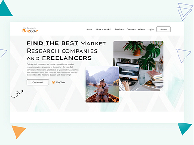 Research Bazaar Landing design home page homepage landing landing page landingpage page ui ux webdesign website