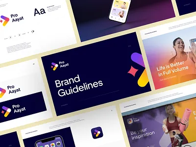 Branding Guideline Presentation brand identity brand sign brandbook branding branding design design fitness logo identity illustration logo logotype packaging ui ux workout