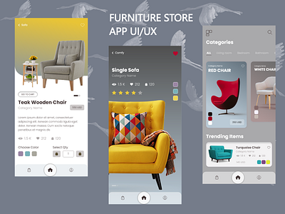 Sofa Online Store Mobile Application app color palette design graphic design mobile app mobile phone play store ui uiux