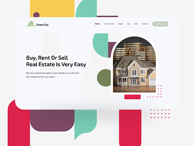 Green City Real Estate app branding dashboard ui design illustration logo ui ux website website design