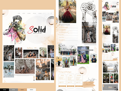 Photographer Homepage UI artistic color palette design drawing illustration landing page new photographer ui uiux website