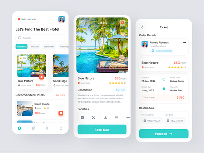 Hotel Booking App app design design hotel hotel app hotel booking app minimalist mobile modern resort travel travel agency ui uidesign uiux user interface userinterface