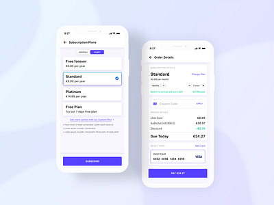 Subscription Plans & Payment app background branding checkout design payment plans subscriptions typography ui ux warehouse