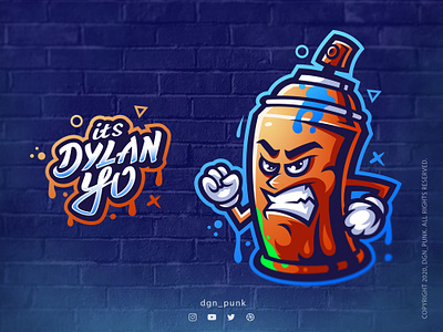 Spray Paint Logo badge brand branding cartoon character design esports game graphic design identity illustration logo logos mascot print sport sticker ui vector