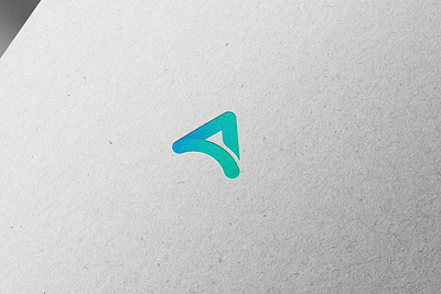 A letter a blue branding design gradient graphic design illustration initials letter logo simple typography vector