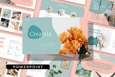 CREATRIX - Clean Creative Powerpoint Template clean colorful company corporate design google slides modern multipurpose multipurpose template photography pitch deck portfolio powerpoint presentation studio template unique web design web development website