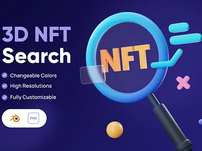 3D NFT Search icon 3d 3d art 3d icon 3d illustration app asset business concept crypto cryptocurrency currency finance graphic graphics icon icons illustration illustrations money nft