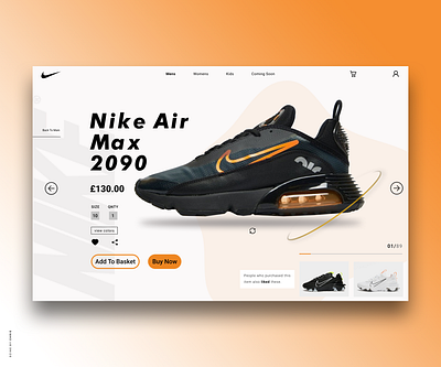 New UI Design for Nike Air Max 2090. chris creative web design designer figma modern web design nike retailmarketing ui uiux ux website design website designer