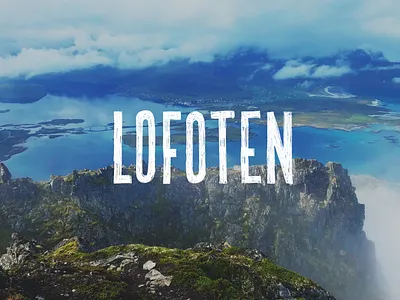 Lofoten Norway adventure arctic blue brand branding explore fjord hand drawn hand made handlettering lettering logo logotype mountain north norway rustic travel type typography