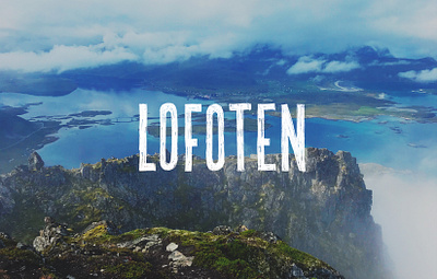 Lofoten Norway adventure arctic blue brand branding explore fjord hand drawn hand made handlettering lettering logo logotype mountain north norway rustic travel type typography