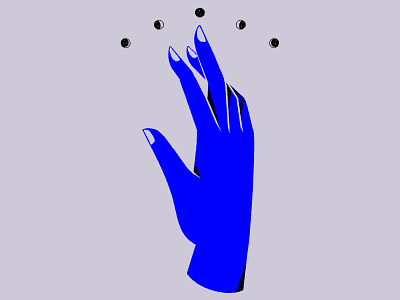 Space blue hand illustration