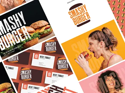 SMASHY! branding burger food logo vector