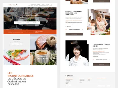 école de cuisine DUCASSE cuisine design ecole ui ux web