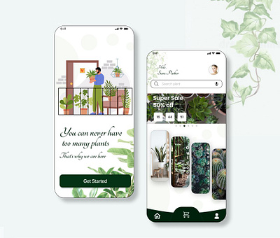 Plant Shop App app branding design graphic design ui