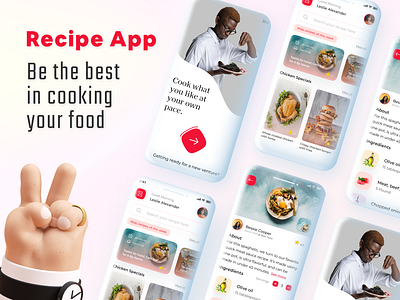 Recipe App UI Design app design recipeapp ui